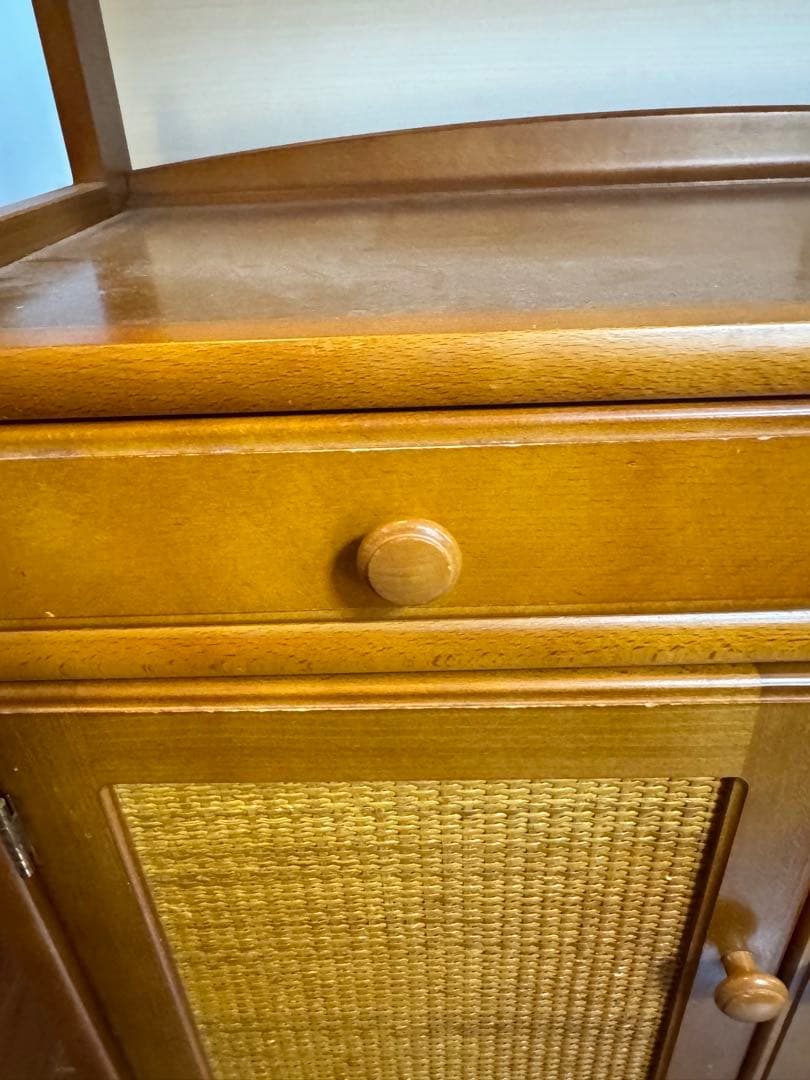 オールドカリモク　電話台　FAX台　キャビネット　レトロ　送料込み匿名発送