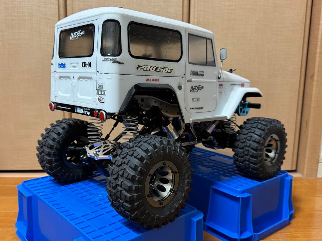 タミヤ CR01 プロポ3PMセット アルミパーツ多数 社外アルミフレーム付属