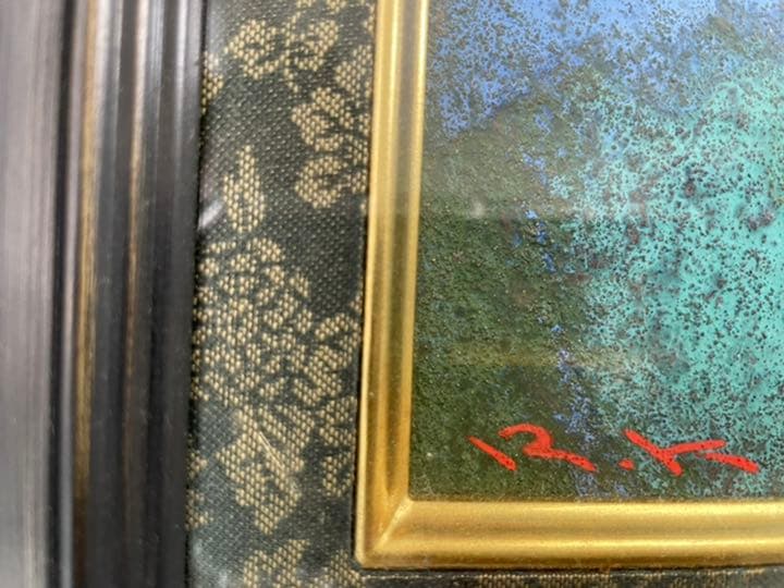 絵画　金森良泰　朱い翼の天使