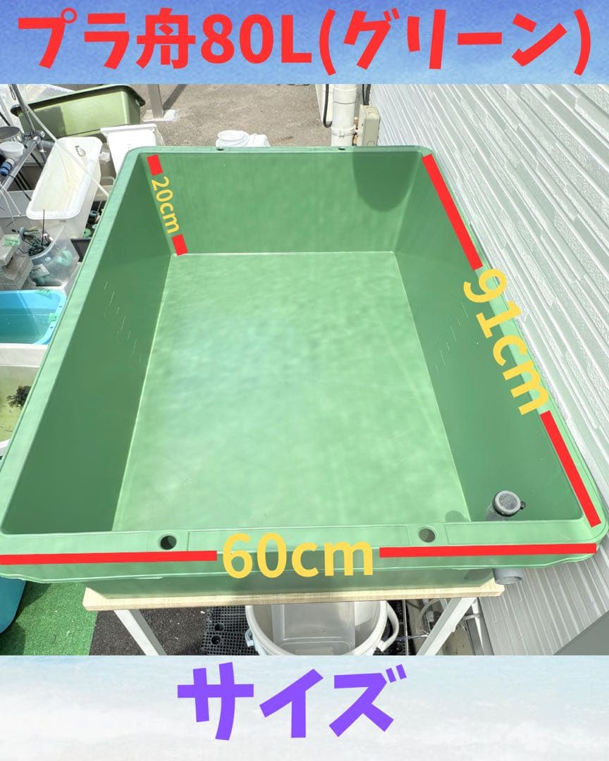 メダカ容器オーバーフロー水槽トロ舟80L 4個セットプラ舟 NVボックス メダカ