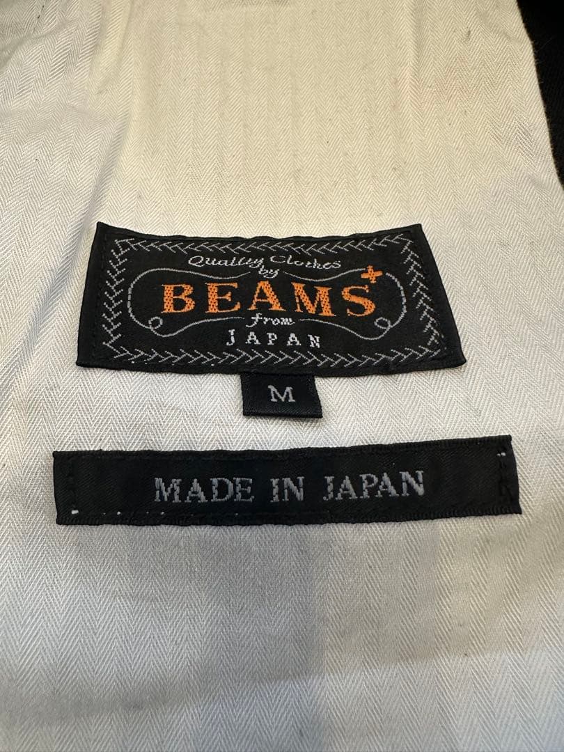 BEAMS PLUS ビームスプラス2プリーツ チノパンツ M ブラック