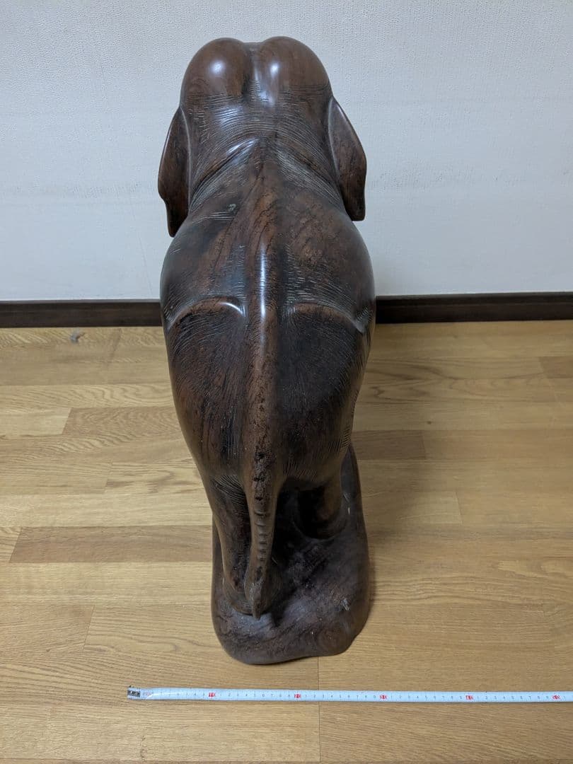 木製象の彫刻 高さ約60cm