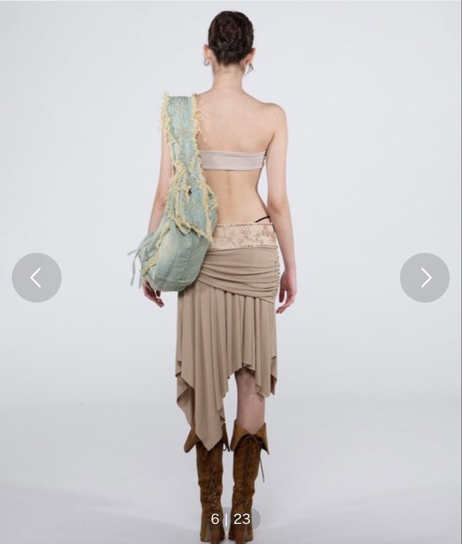 【sculptor】Beaded jersey skirt