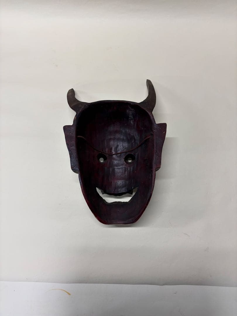 鬼と天狗のお面セットで　木彫り　縁起物　魔除け