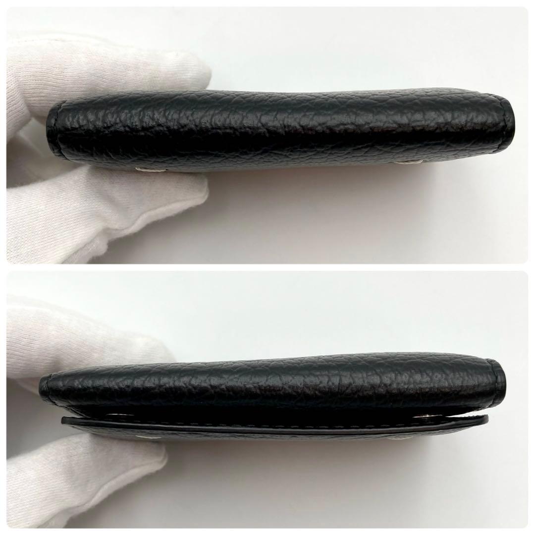 ピカチュウ✨ メゾンマルジェラ 6連キーケース 財布 黒 レザー ステッチ