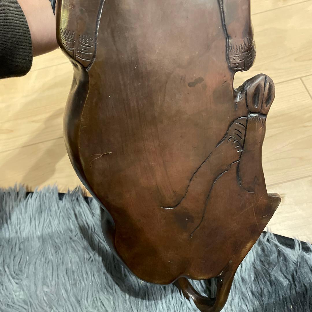 アンティーク 牛 ブロンズ像 鉄製　置物　金属工芸　工芸品　コレクション