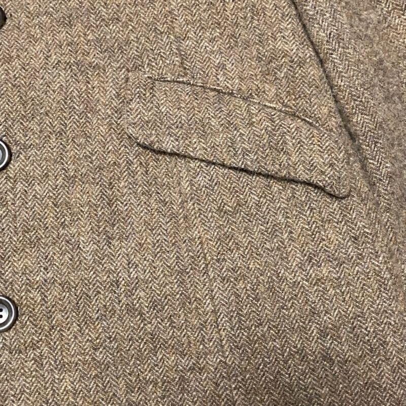 Pas de Calais パドカレ ツイード生地ヘリンボーン チェスターコート