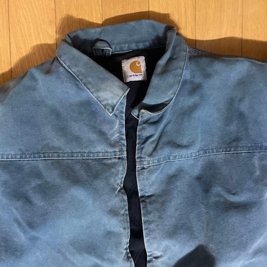 Carhartt 青 ジップアップ ボンバージャケット