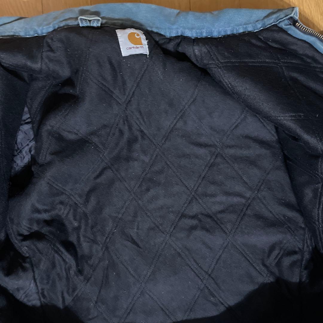 Carhartt 青 ジップアップ ボンバージャケット