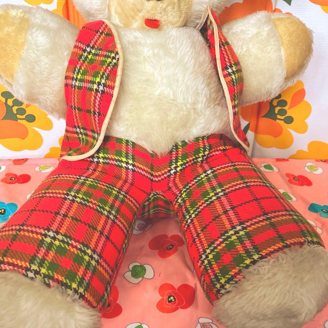 昭和レトロ レトロポップ クマ ぬいぐるみ 大サイズ 当時物 可愛いお顔 熊