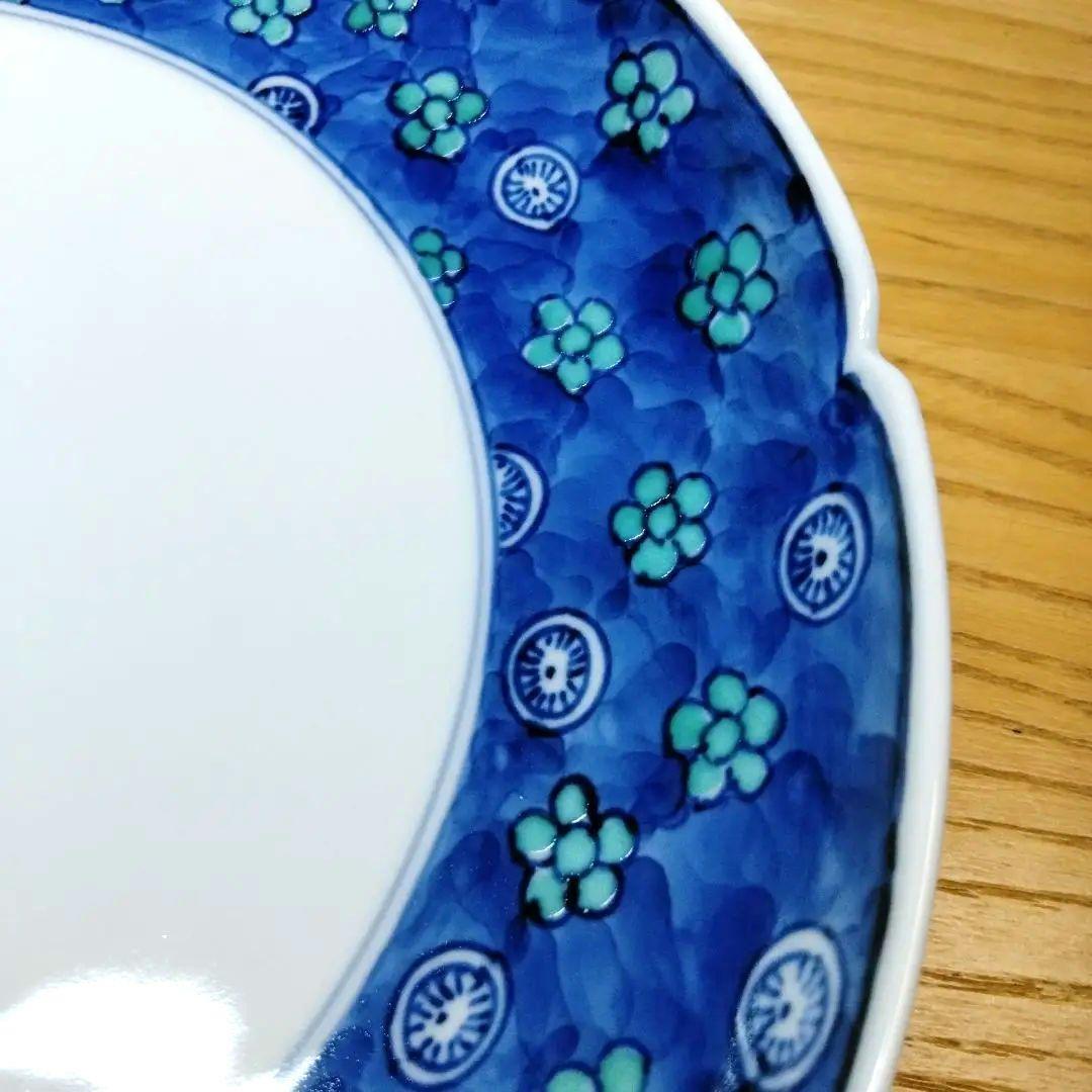 ☆ 叶松谷 清水焼 輪花皿2客