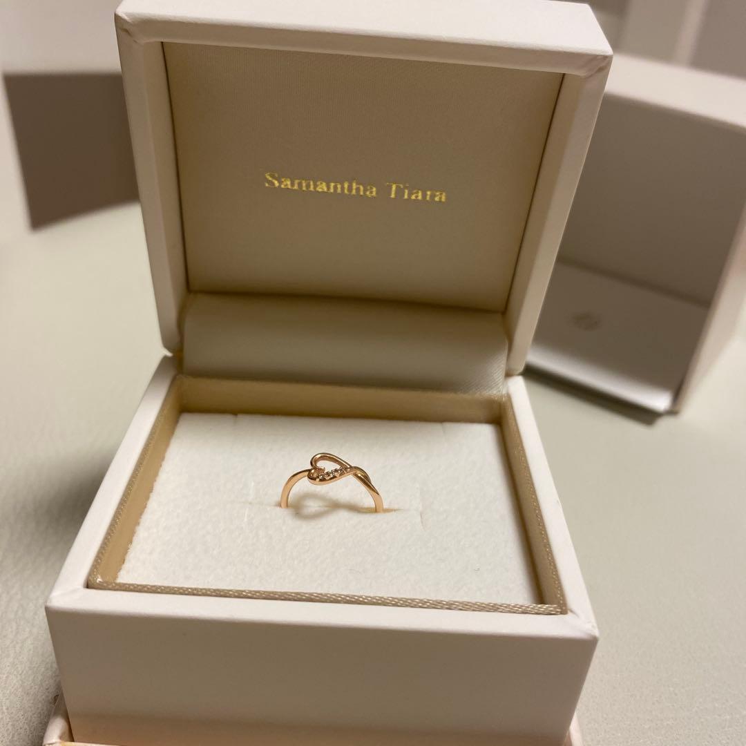 本日出品終了！【サマンサティアラ】美品　ピンキーリング　K10ピンクゴールド