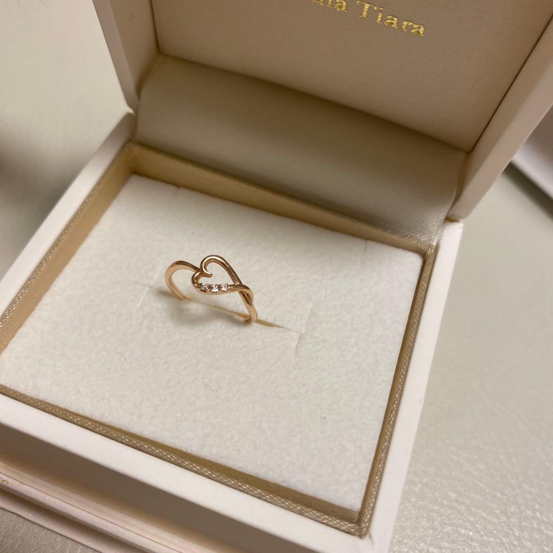 本日出品終了！【サマンサティアラ】美品　ピンキーリング　K10ピンクゴールド