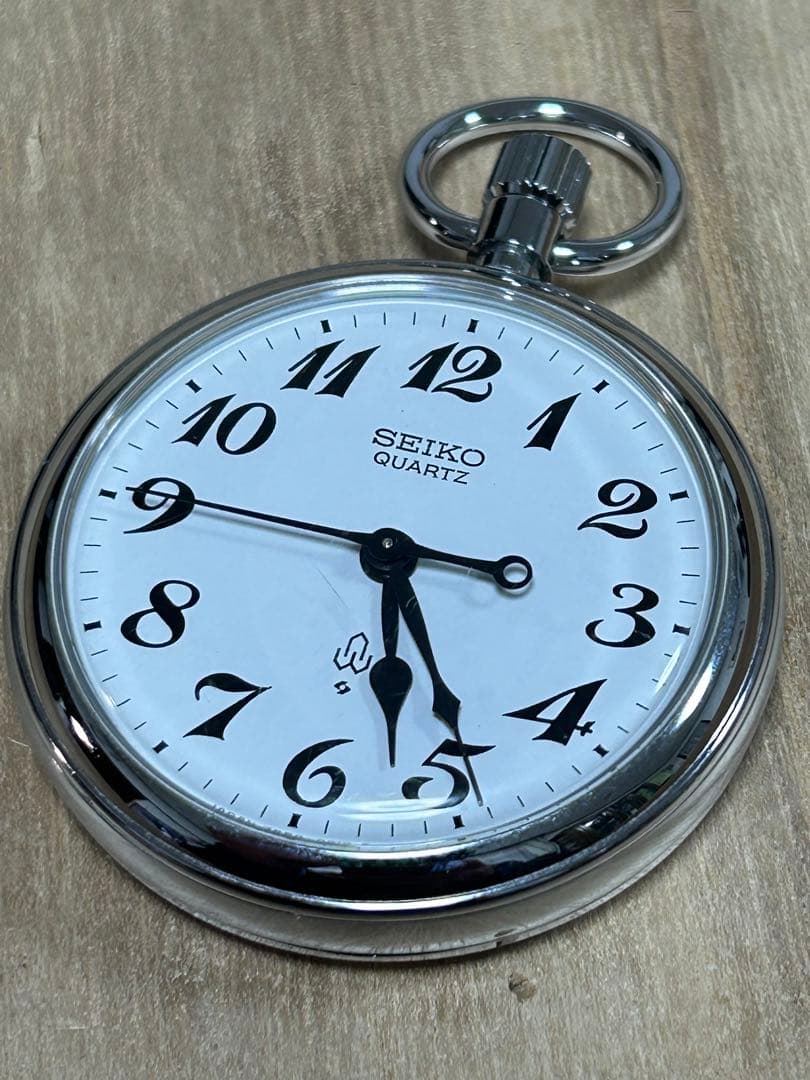 SEIKO セイコー　クォーツ　懐中時計　鉄道時計　稼働品