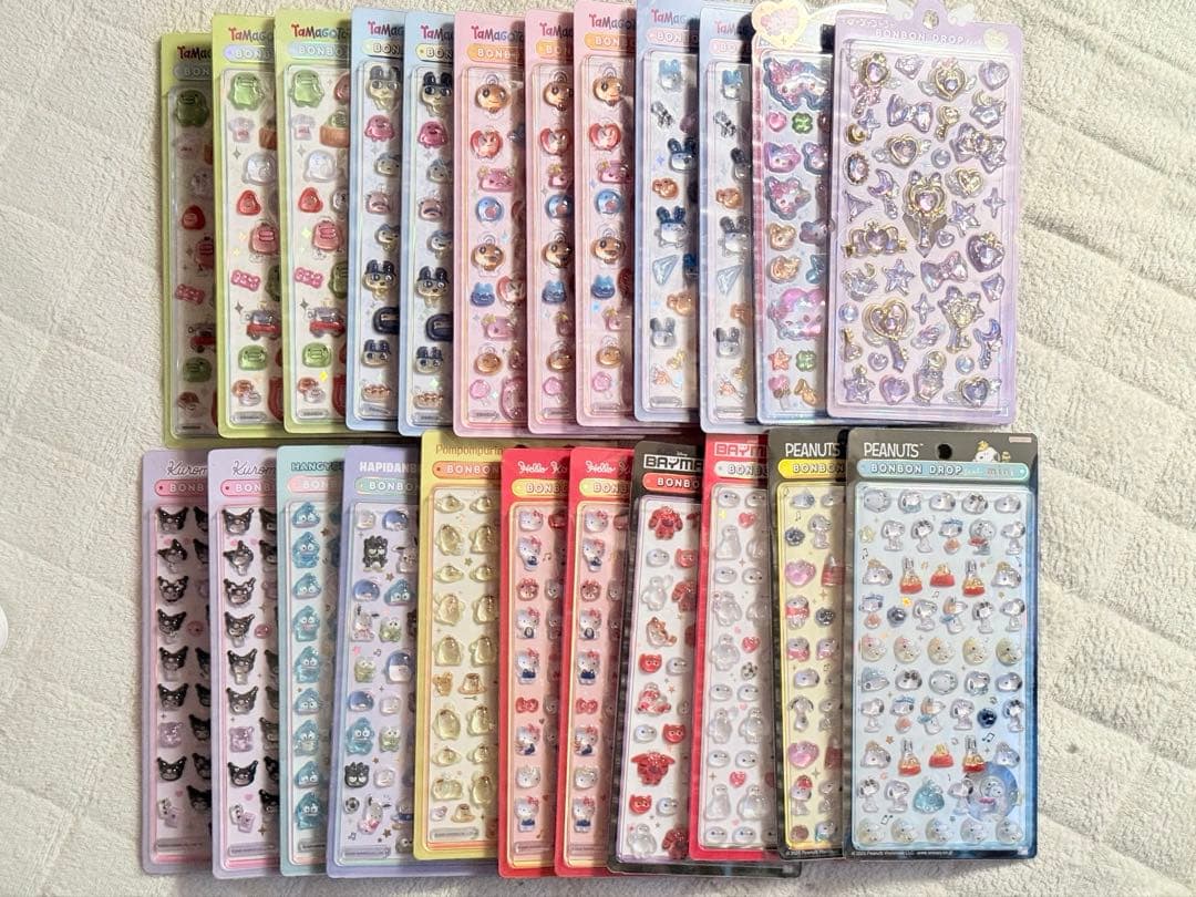 ボンボンドロップシール うるちゅる たまごっち サンリオ ディズニー スヌーピー