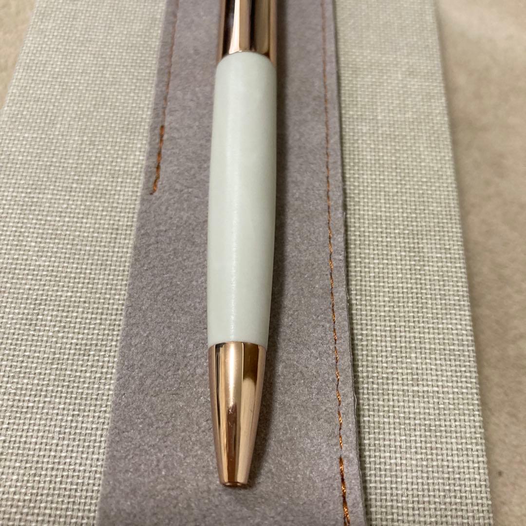 ROMEO ボールペン ホワイト/ゴールド 専用ケース付き（No3）