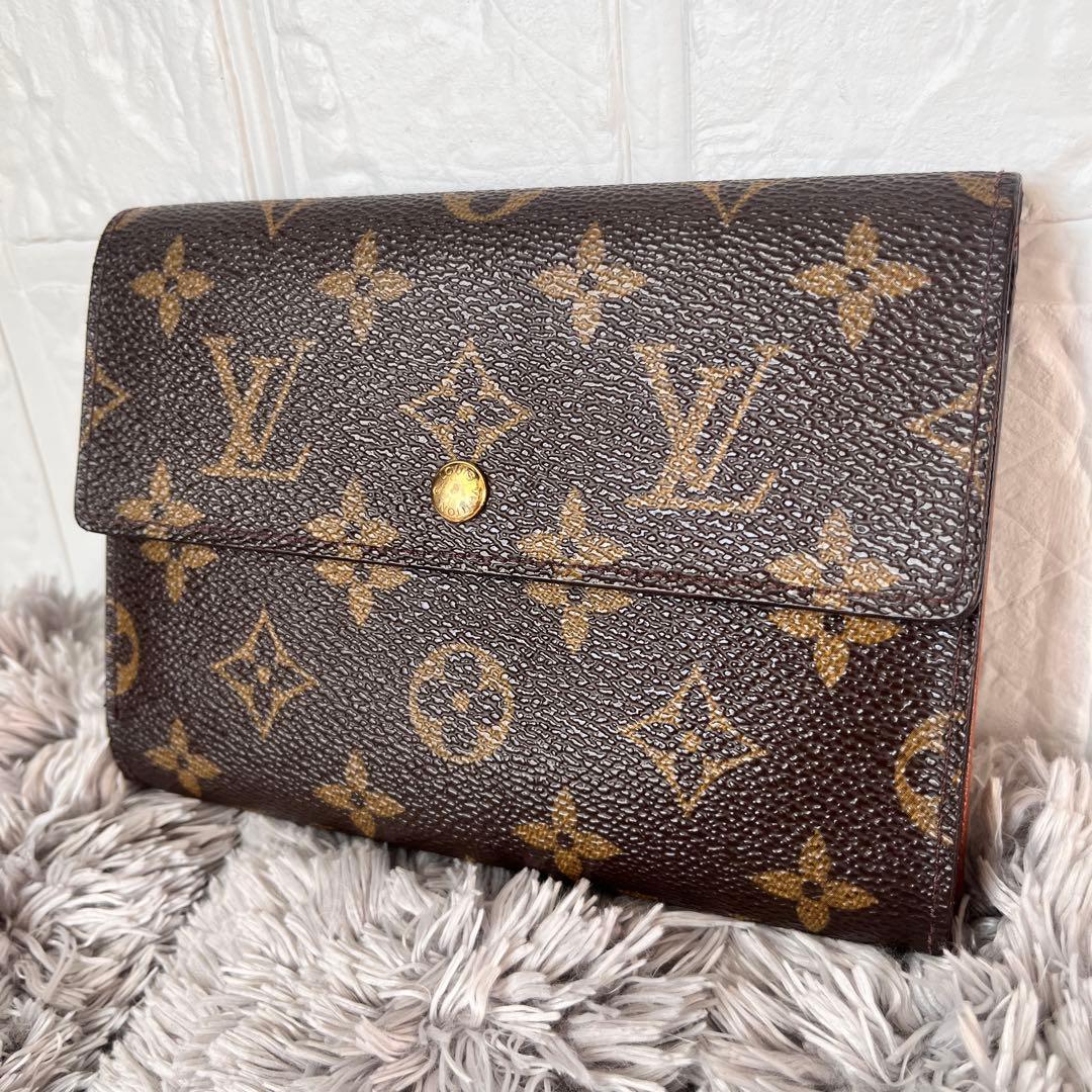 ルイヴィトン　ポルトトレゾール　エテュイパピエ　　モノグラム　折り財布