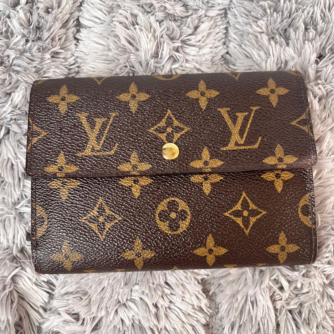ルイヴィトン　ポルトトレゾール　エテュイパピエ　　モノグラム　折り財布