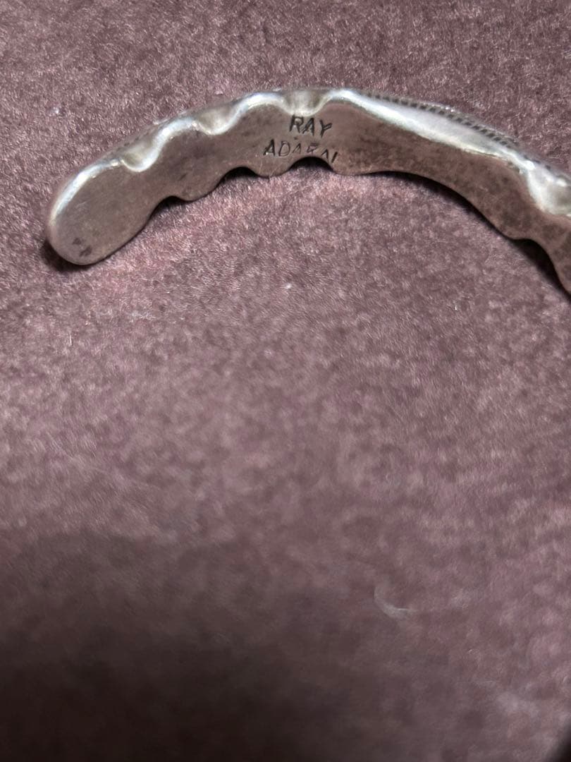 Ray Adakai バングル　ジグザグ　インディアンジュエリー　レイアダカイ