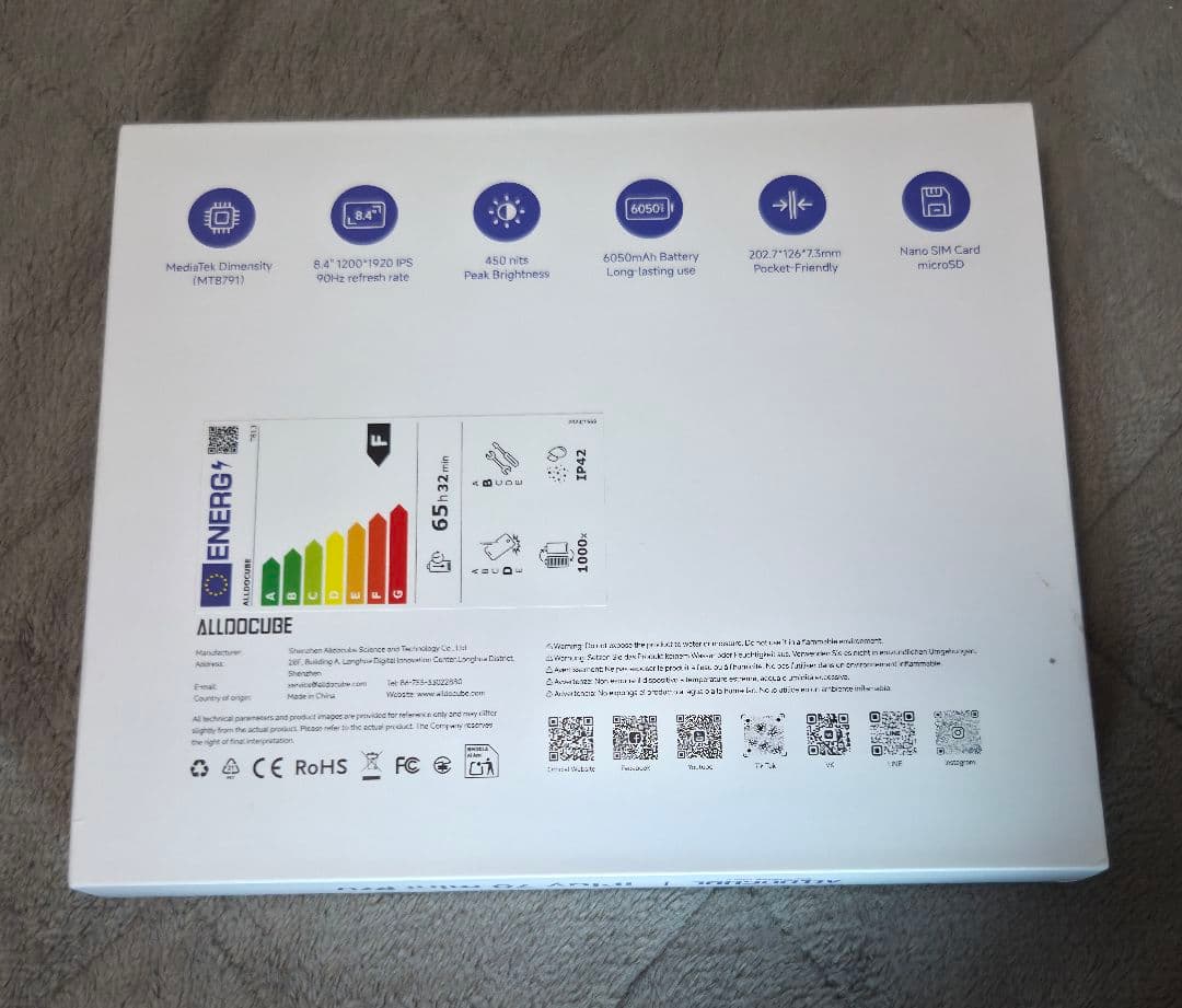 【短期間使用】ALDOCUBE iPlay 70 mini Pro+透明ケース