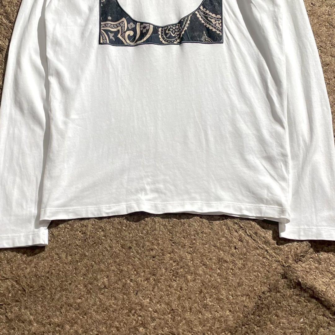 美品✨MONCLER ロンT ペイズリー柄ロゴ ワッペン T−SHIRT 長袖