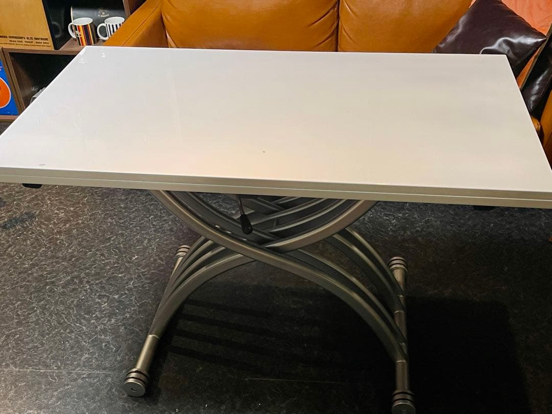 送料込み OZZIO サリスカンディ 昇降式テーブル 天板拡張 油圧式