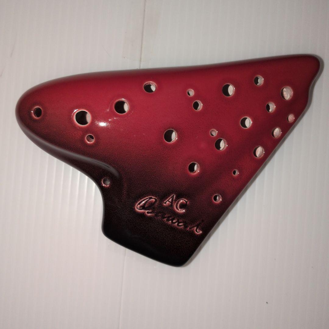 ☆新品オオサワ.トリプルオカリナAC.アルトC管、セミハードケースと運指表付き