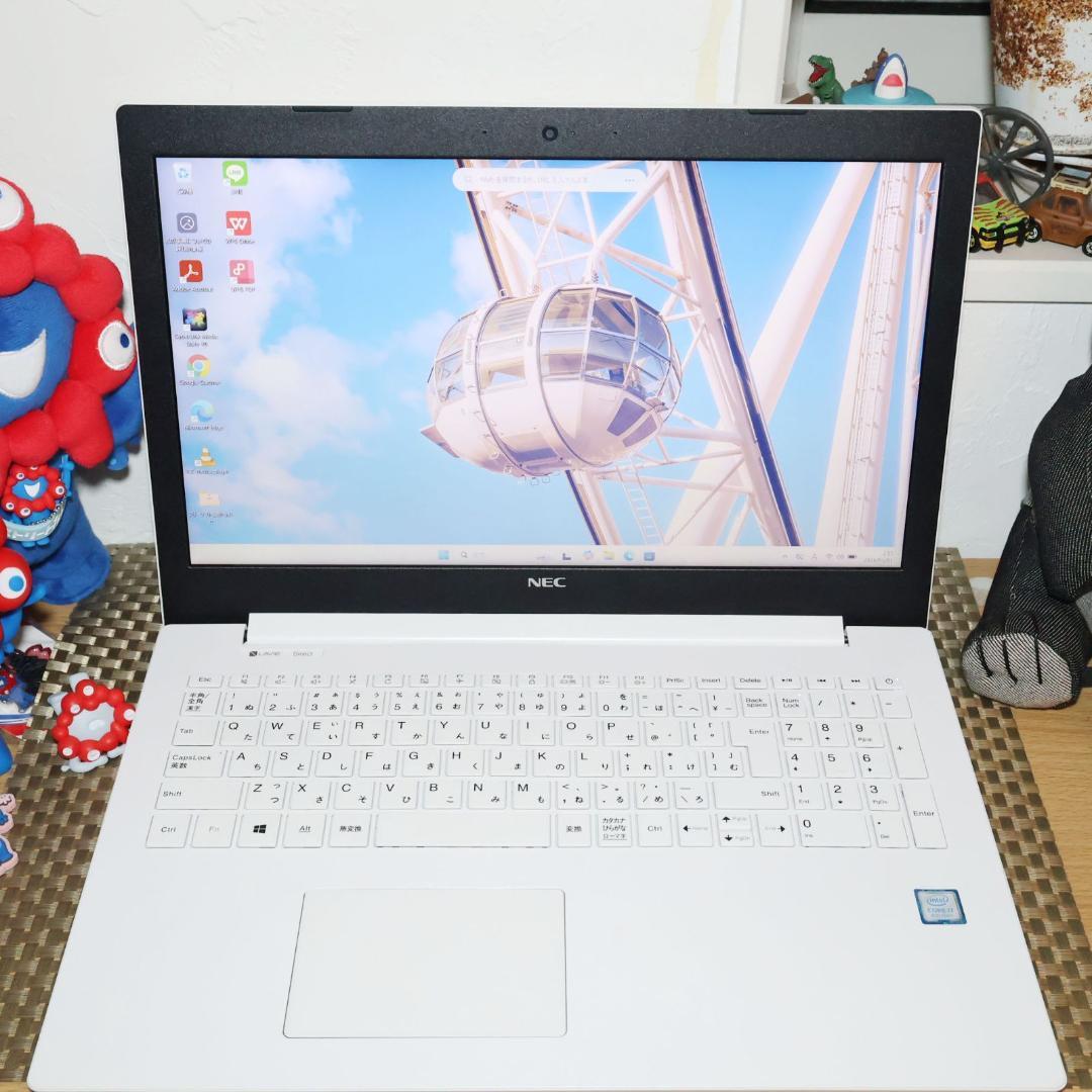 人気の白！Win11公式対応Corei7/メ12G/新品SSD/ブルーレイ/無線