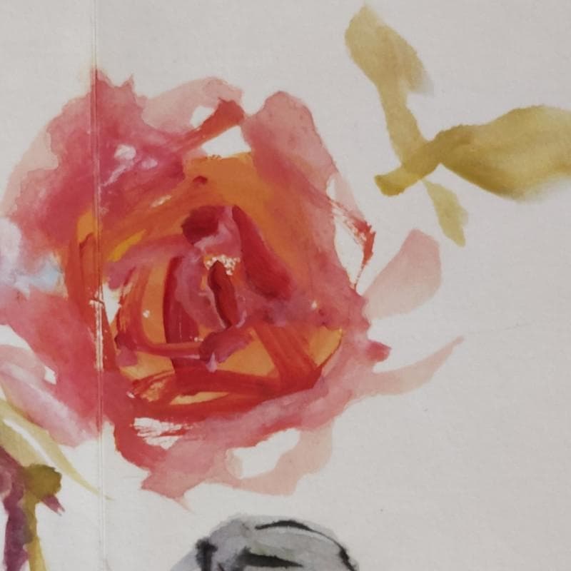 ☆上野山清貢☆「 バ ラ 」水彩画　未使用額！