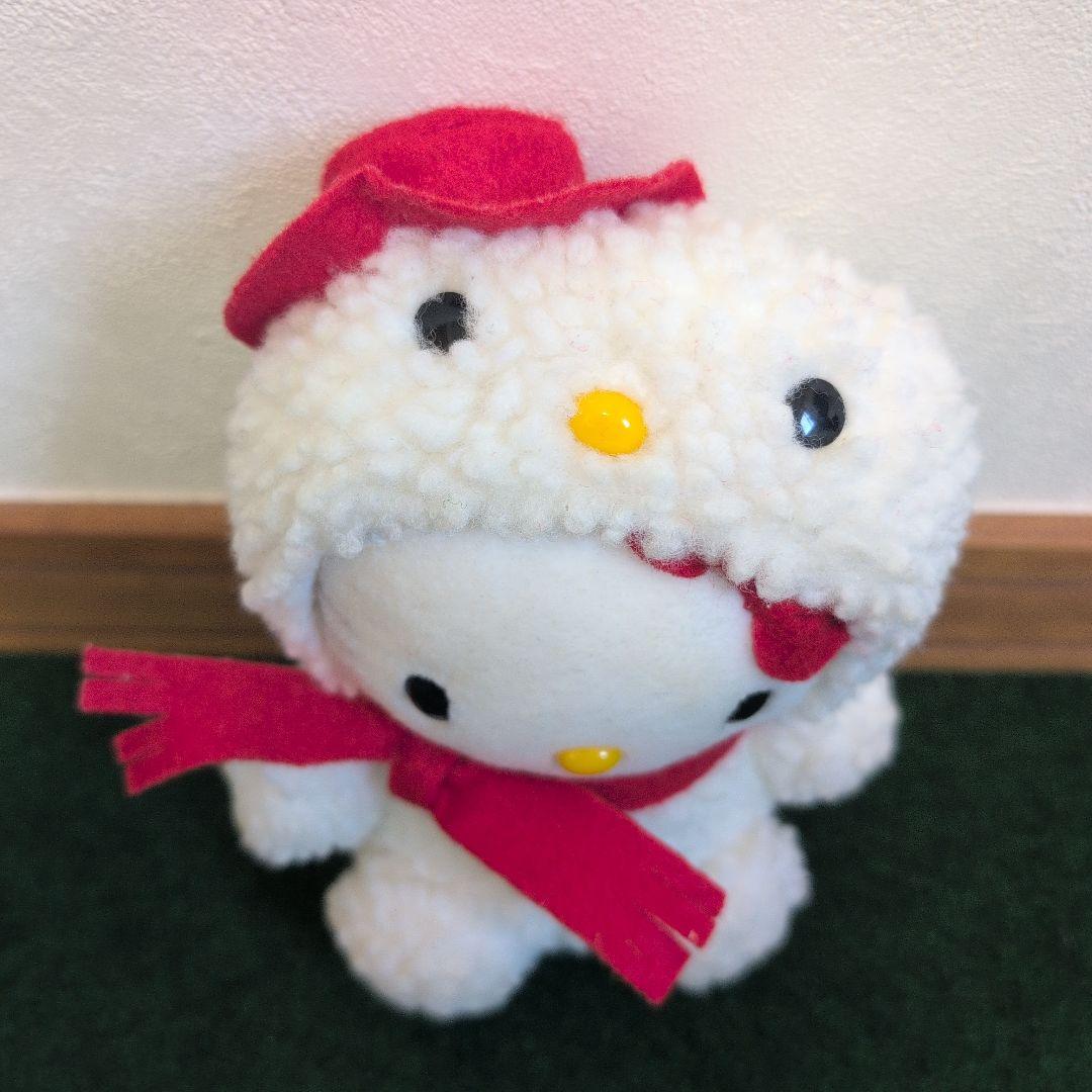 【激レア】ぬいぐるみ_ハローキティ_帽子クマ_サンリオ