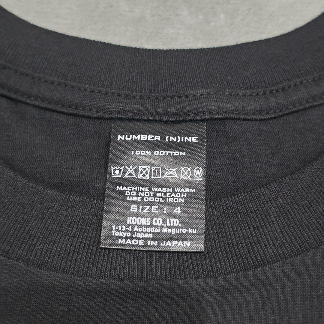 ナンバーナイン　Tシャツ　4　ブラック　touch　me I'm sick