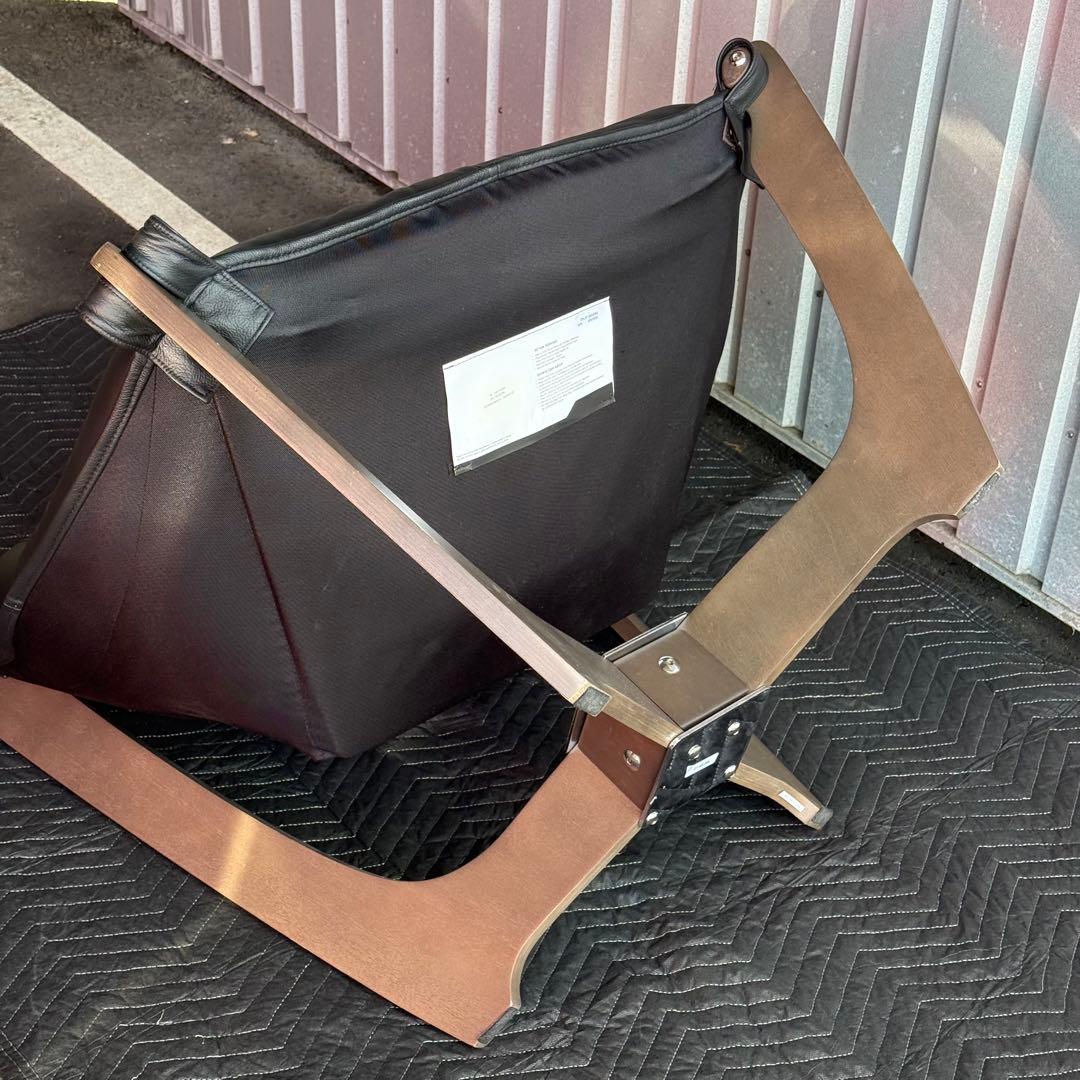 ギャラクシー ルナ ローバック パーソナルチェア 革張 ブラック　本革