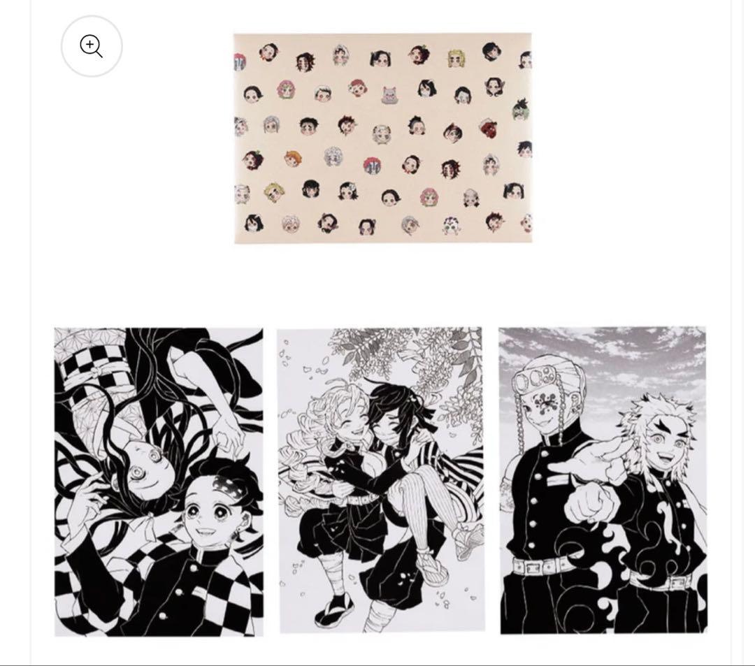 鬼滅の刃　原画展　ポストカード3枚セット　デザインアートボード　伊黒　蜜璃