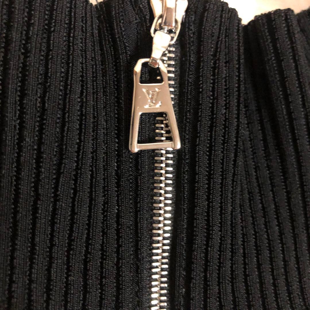 ルイヴィトンLOUIS VUITTON シルク スカート リブニット ミディアム