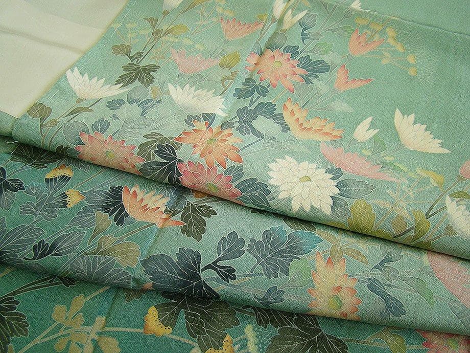 美品 ロング寸 作家物 本加工染 附下げ・訪問着 正絹 未使用 ＨH2191