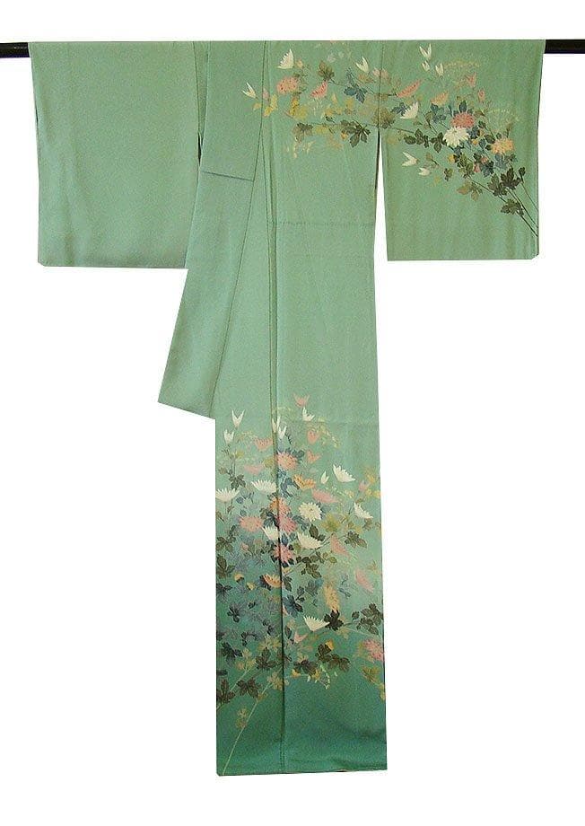 美品 ロング寸 作家物 本加工染 附下げ・訪問着 正絹 未使用 ＨH2191