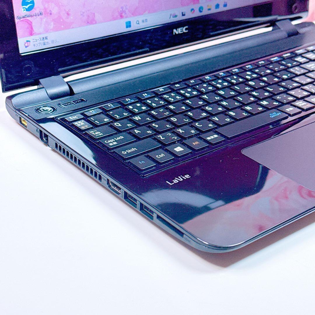 新品爆速SSD✨windows11 薄型ノートパソコン✨オフィス カメラ NEC