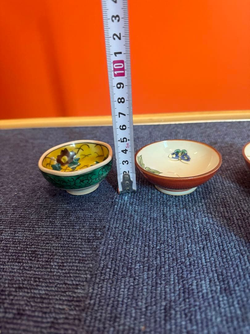 1898 九谷焼　猪口　4客　時代物