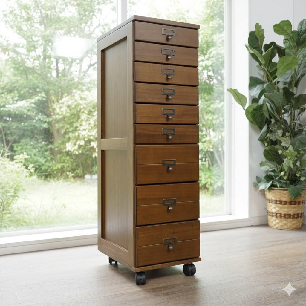 ベル　訳あり　桐製　 　箪笥　整理タンス　書類チェスト　9段　収納