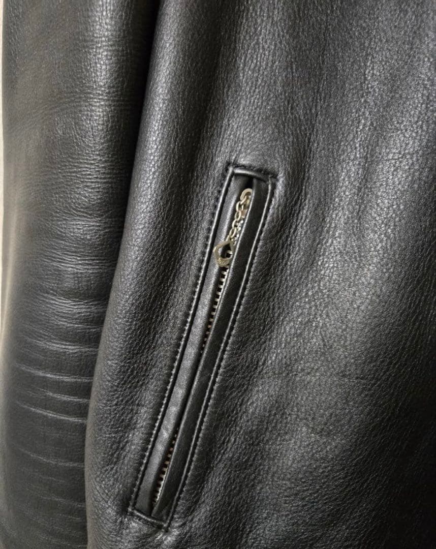 WACKOMARIAワコマリア シングルレザーライダースジャケット Mブラック