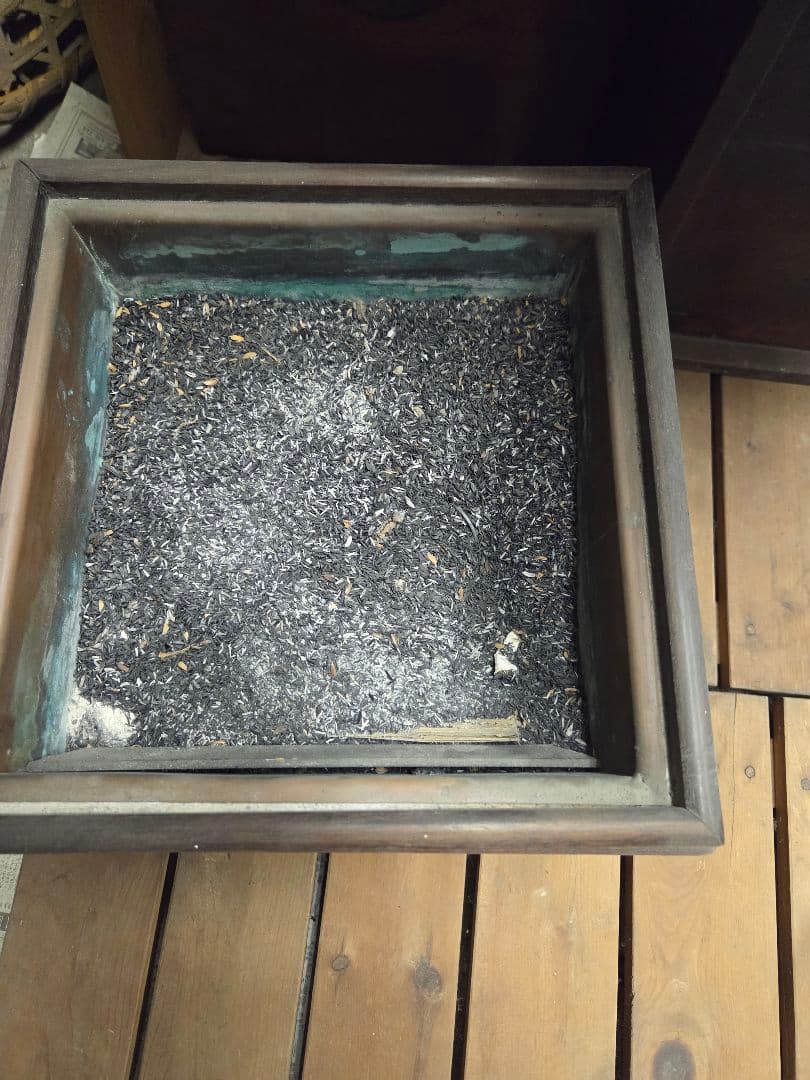 昔の木製火鉢 ダークブラウン 約30cm9/24まで