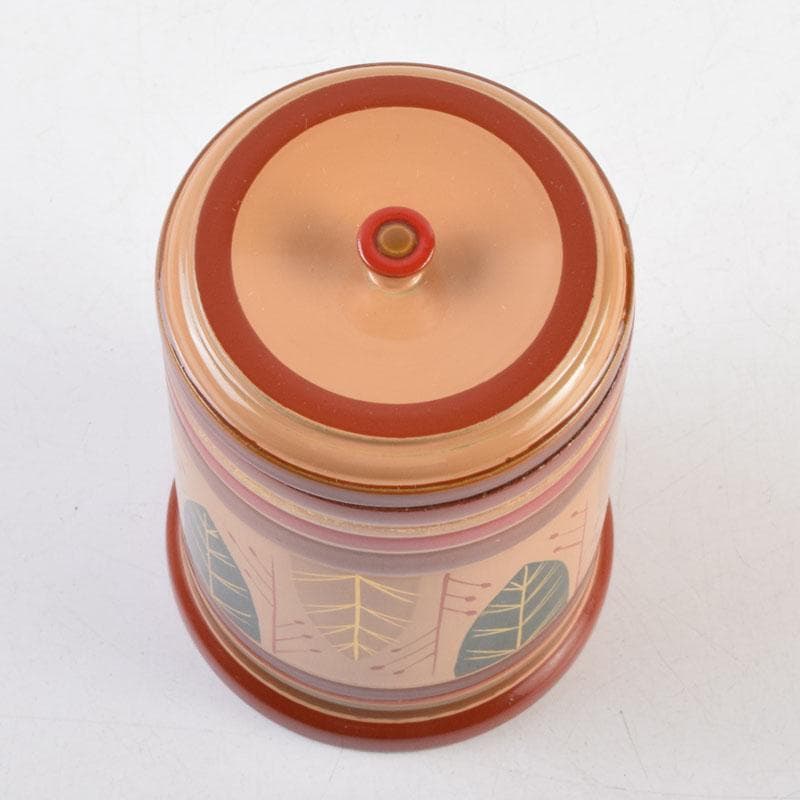 茶道具　独楽塗　草文　切立煙草入　莨壷　C　9008