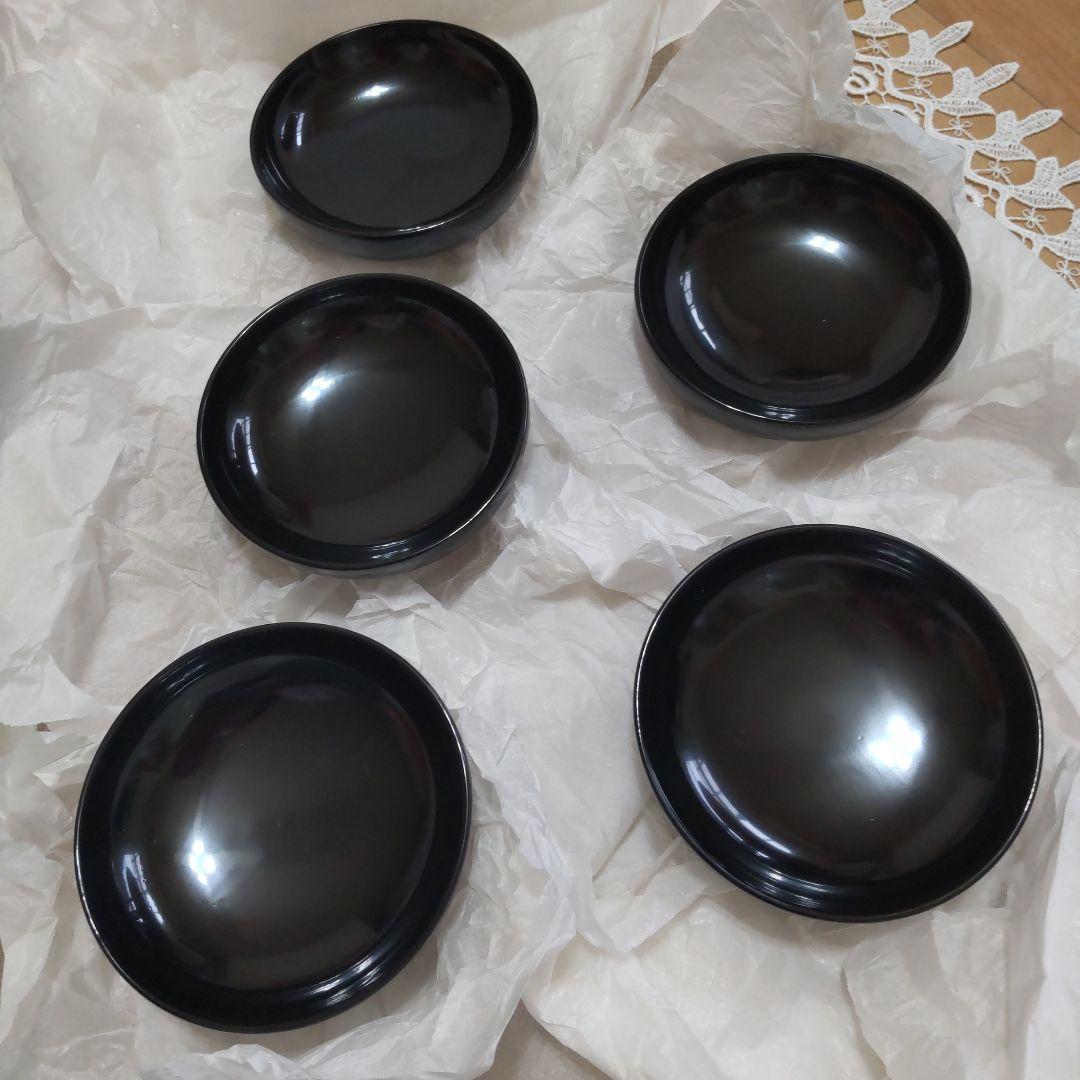 浄法寺塗　うるみ工芸　漆器 黒色椀 ５個セット 蓋付き　伝統工芸　新品未使用