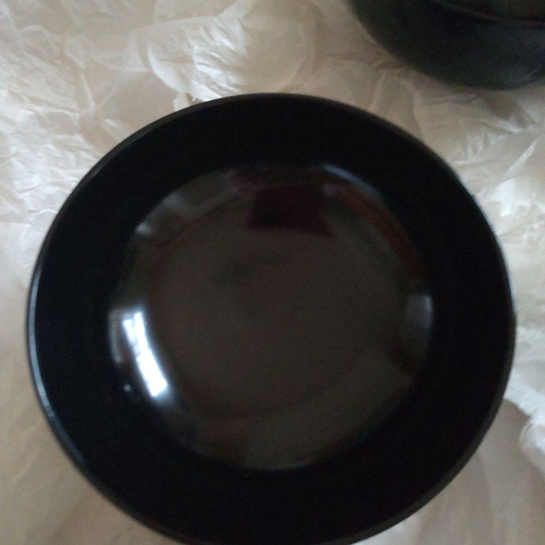 浄法寺塗　うるみ工芸　漆器 黒色椀 ５個セット 蓋付き　伝統工芸　新品未使用