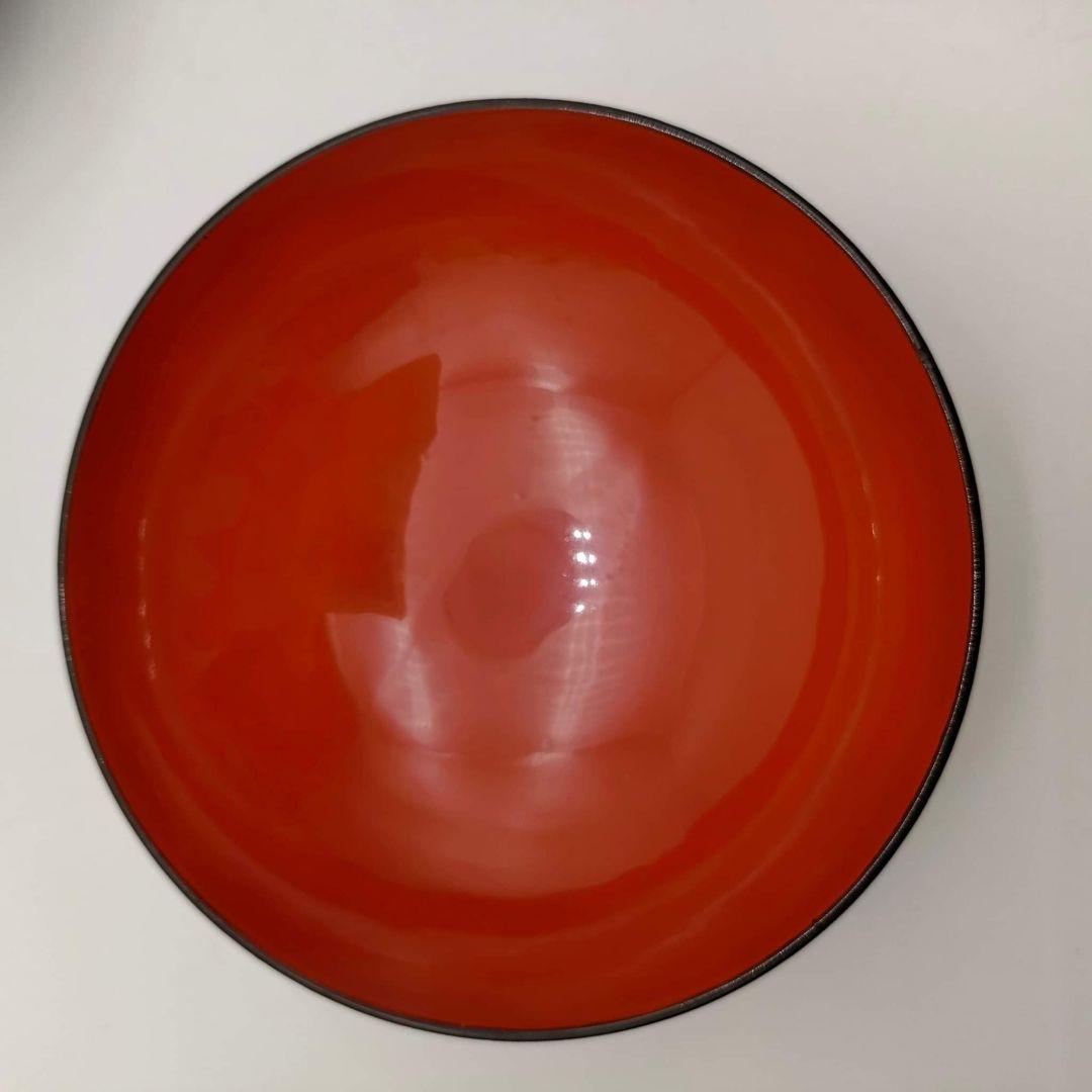 ① 會津塗 塗師 渡部喜三郎 本漆 蓋付き椀 堅地仕上 骨董 フォロー割