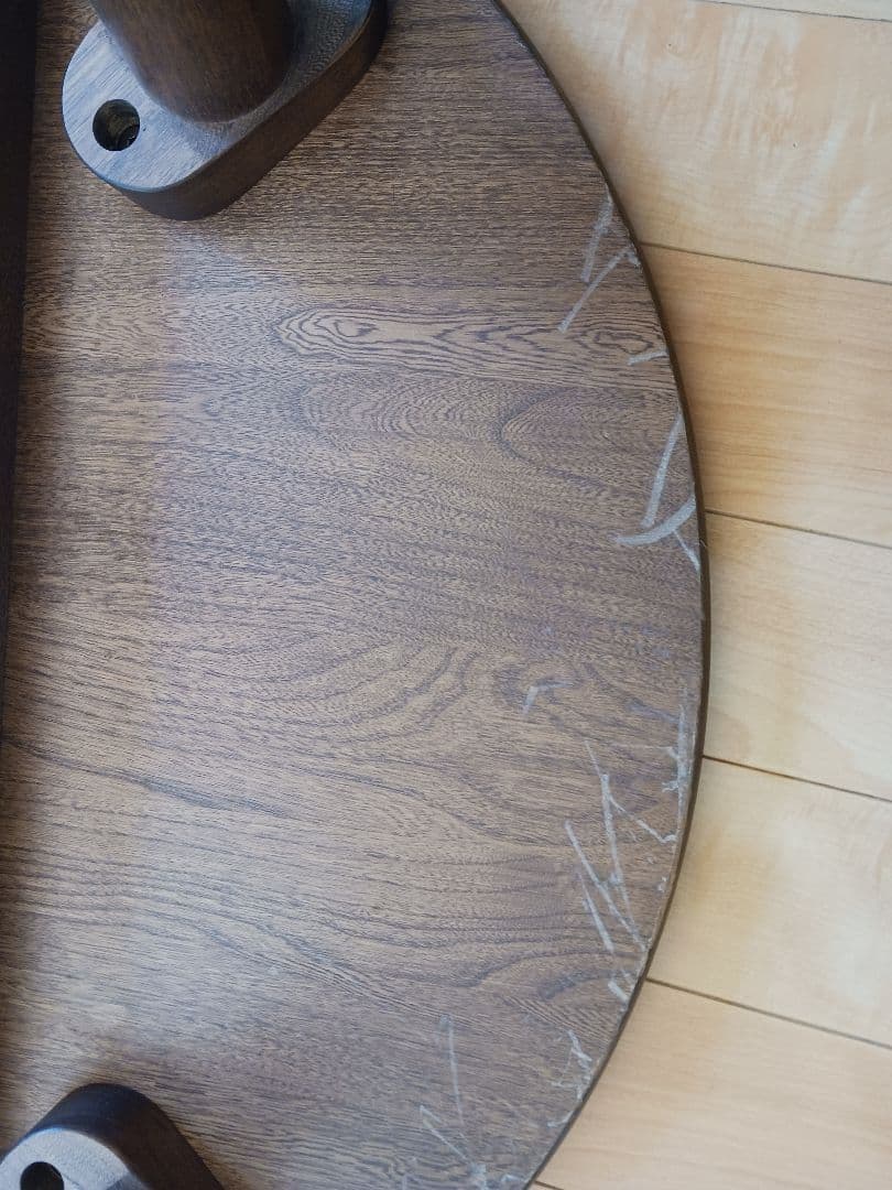 木製楕円形ダイニングテーブル