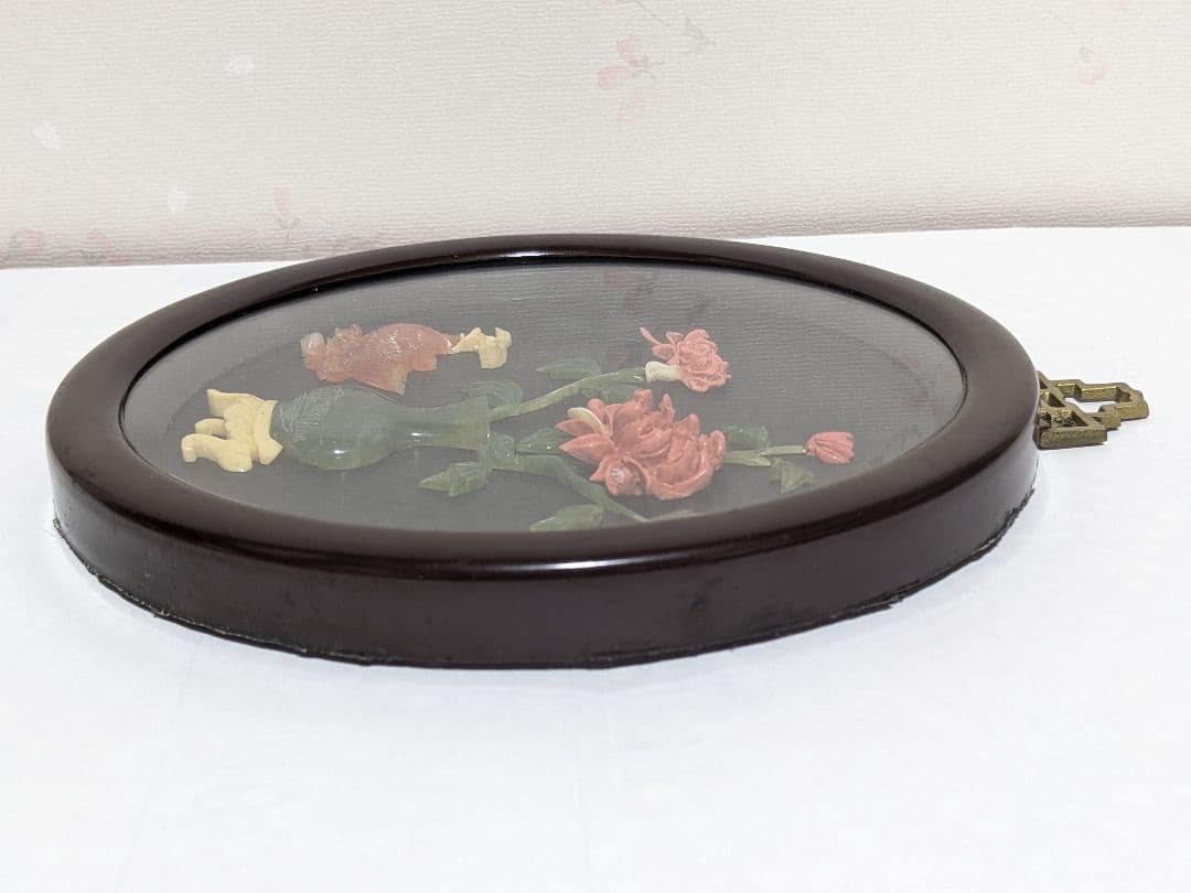 ♦中国美術伝統工芸品 菊花 金魚 花瓶 縁起物 額飾り 置物