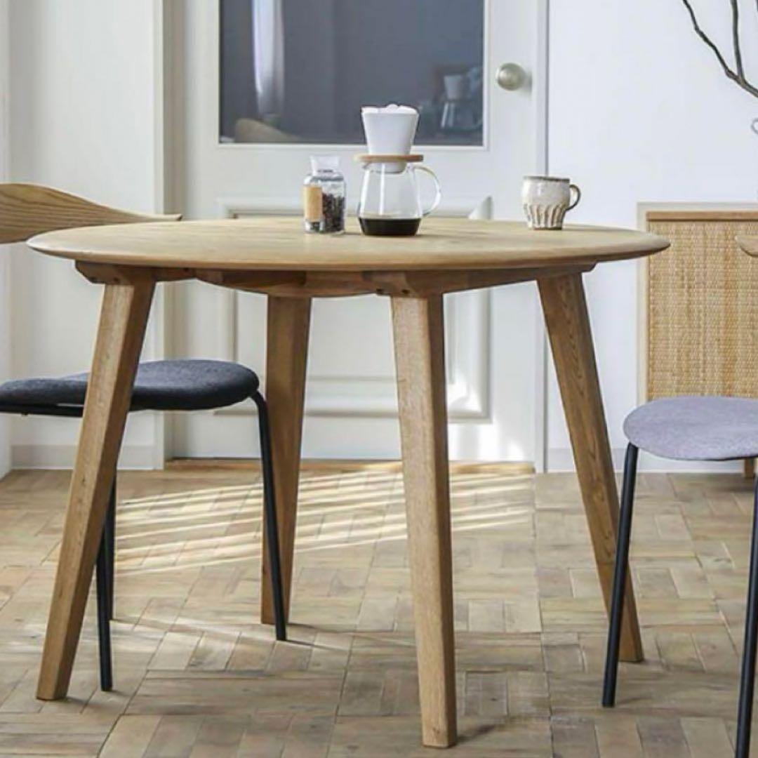 クラッシュゲート 関家具 デッケ ダイニングテーブル 無垢材 円 机