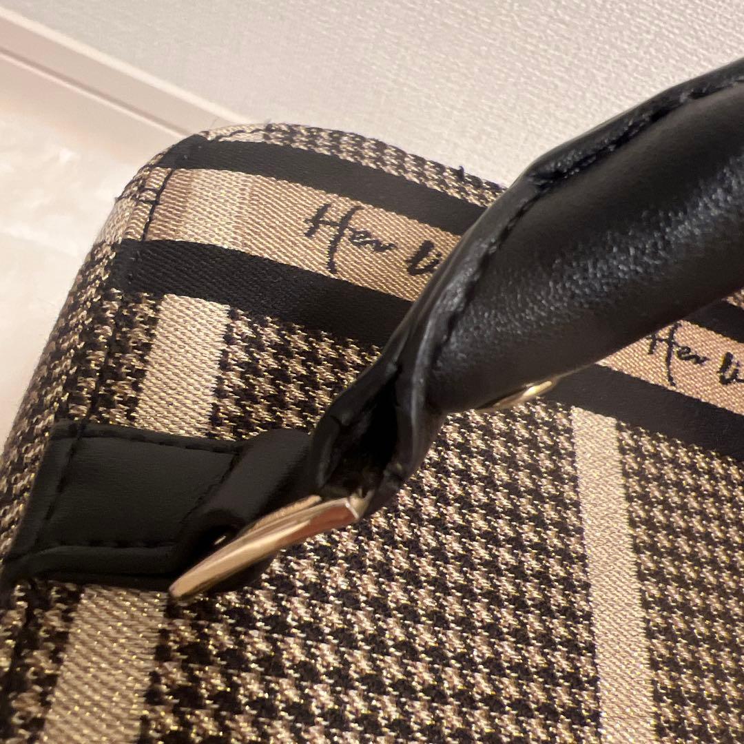 herlipto Jacquard Vanity Bag ゴールド