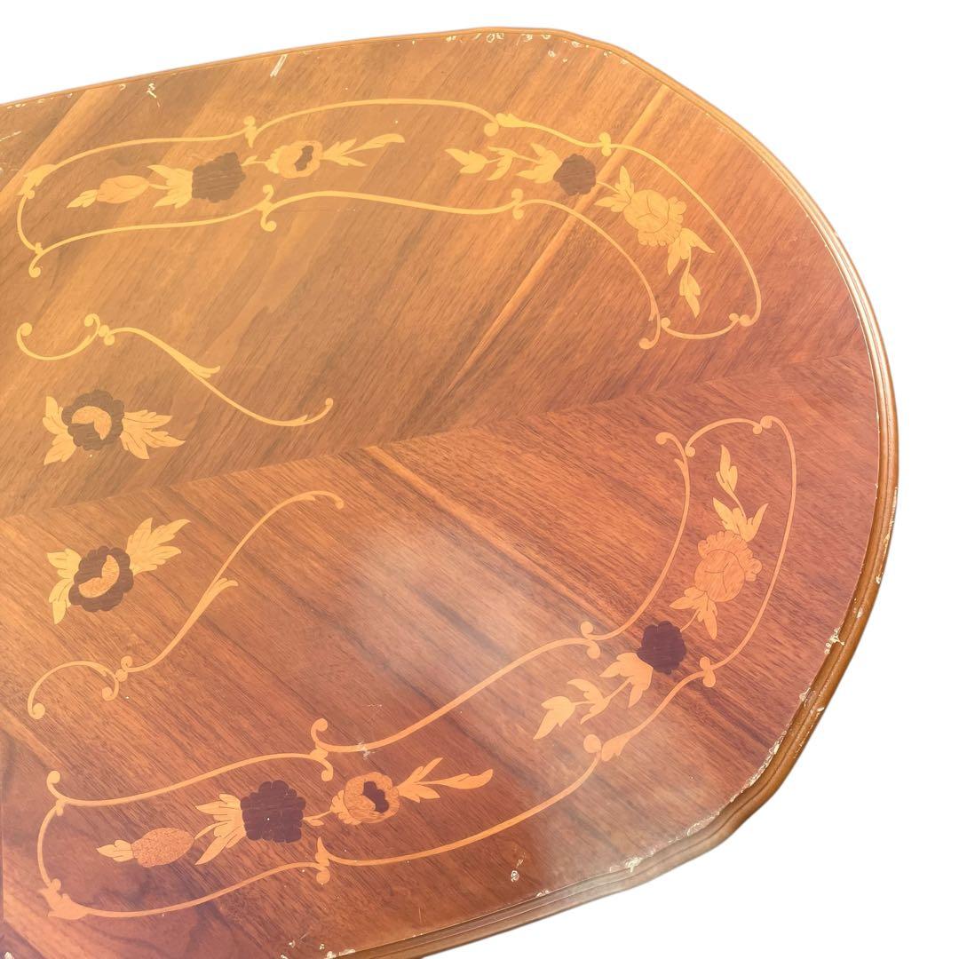 イタリア製　象がんシリーズ リビングテーブル 幅100cm アンティーク　猫脚